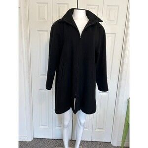 Jones New York womens Black Wool Coat Size 10
